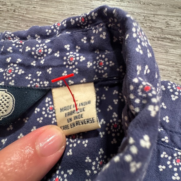 Salt Valley Shirt Mens‎ Large Blue Geometric Vintage Cotton Short Sleeve Button - Picture 5 of 11